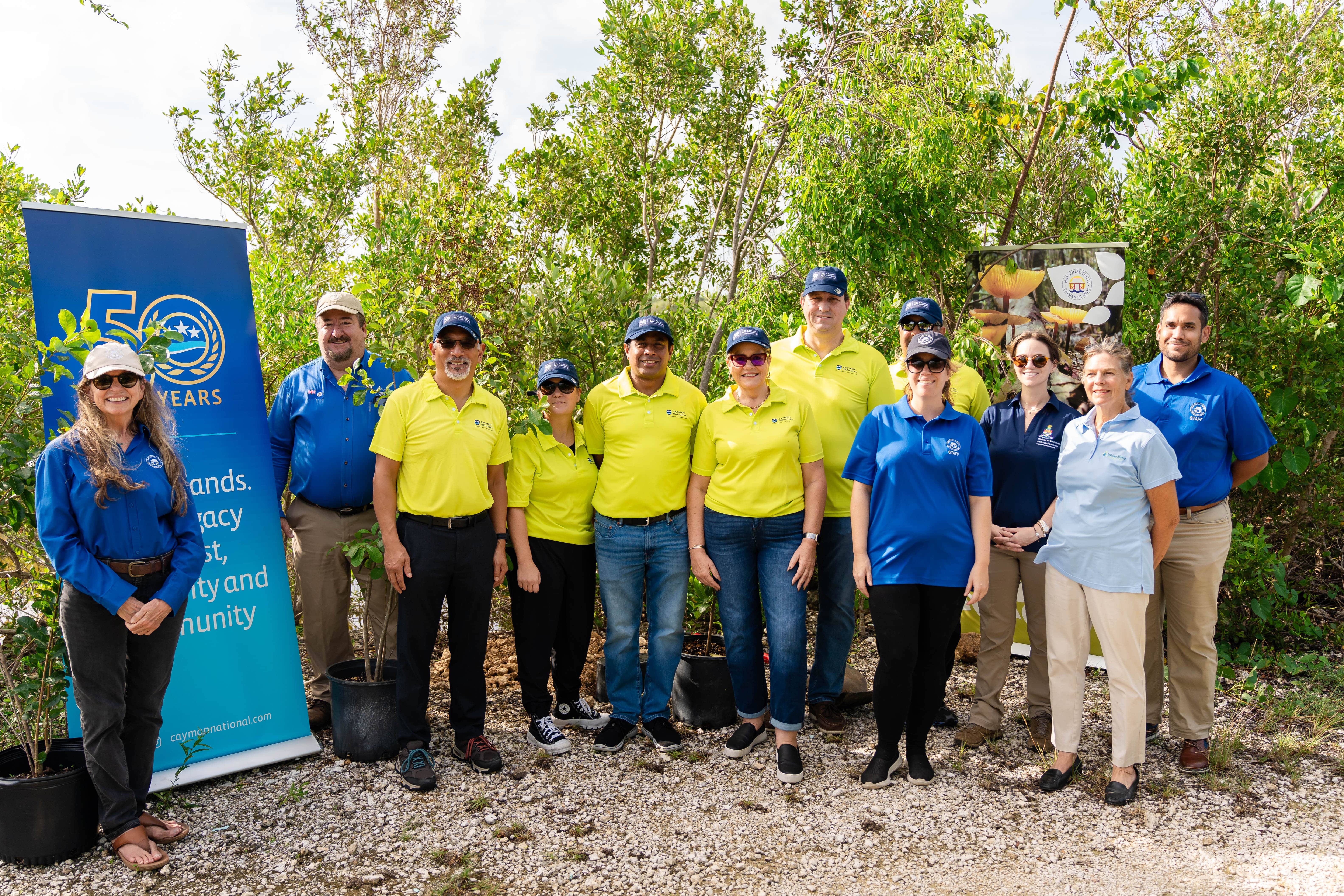Cayman National donates 50 trees